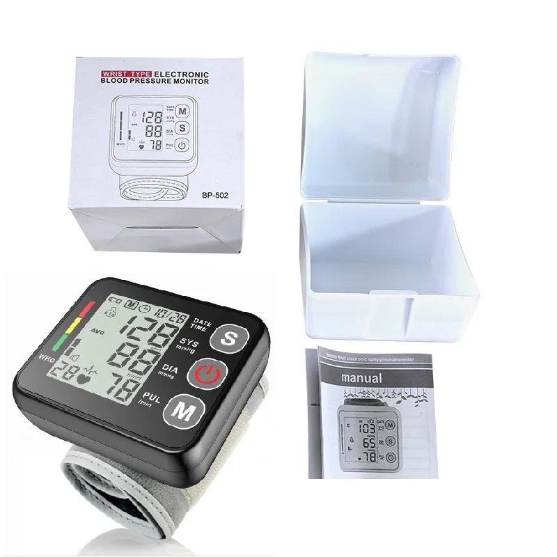 Monitor digital de presión arterial de muñeca con pantalla LCD – PulseTrack