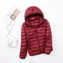 Wendbare Daunenjacke mit Kapuze – Soraya