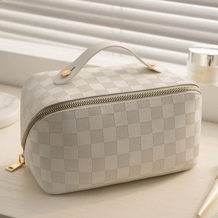 Cosmetic Bag made of PU Leather with Compartments – LuxeCarry