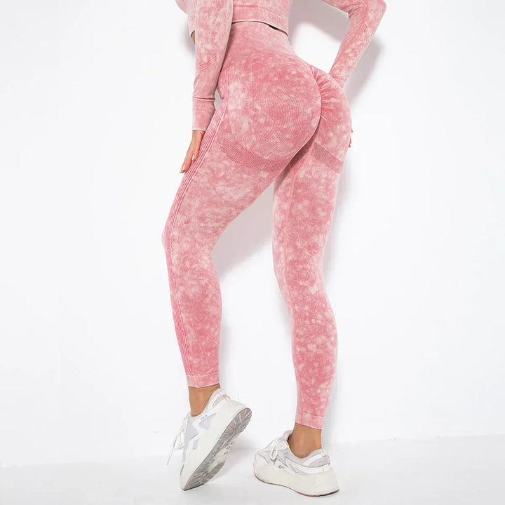 Conjunto de yoga para mujer sin costuras con top corto - Nova