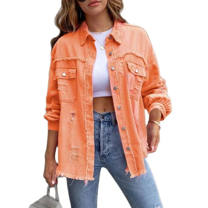Boho Women's Denim Jacket with Ibiza Flair & Slim Fit for Spring/Summer – Yara