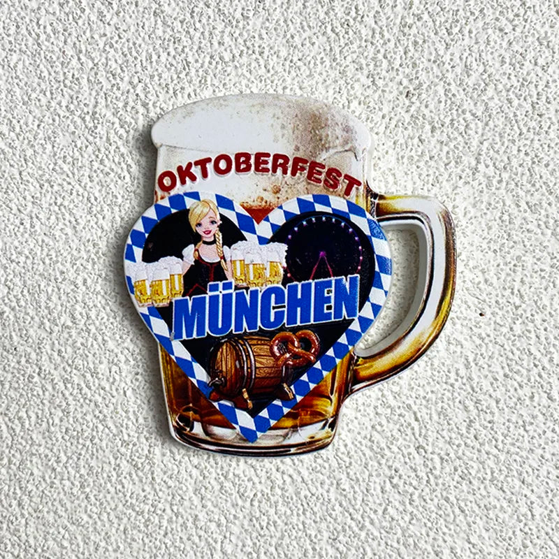 Refrigerator Magnet "Munich 3D" – Bavaria Magnet (1+1 Free) Oktoberfest 2025