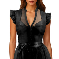 Dirndl blouse with ruffle sleeves – Leni Oktoberfest 2025