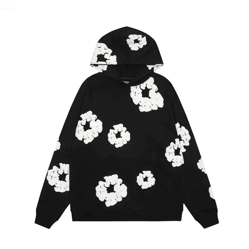 Casual Women's Hoodie with Floral Pattern - Amara