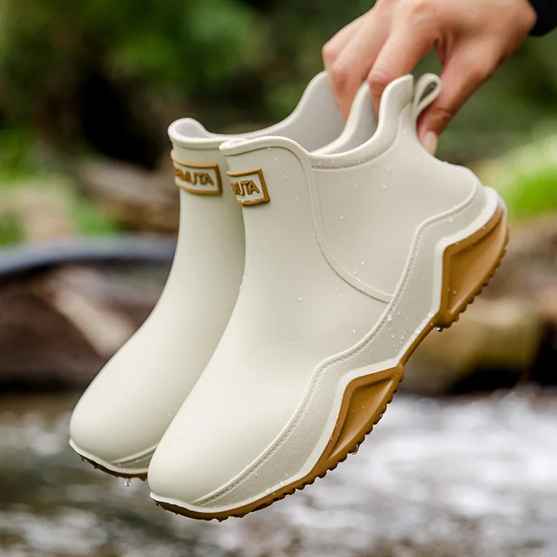 Botas de lluvia para mujer, de media caña y impermeables con suela antideslizante – Nivara