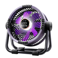Camping fan with 20000mAh battery, LED light & remote control – WindMate