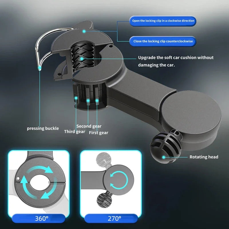 Tragbarer USB-Dual-Head-Auto-Lüfter 360° drehbar mit 3 Geschwindigkeiten – CoolBreeze