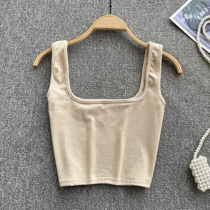 Seamless Crop Top in Solid Color – Zayra