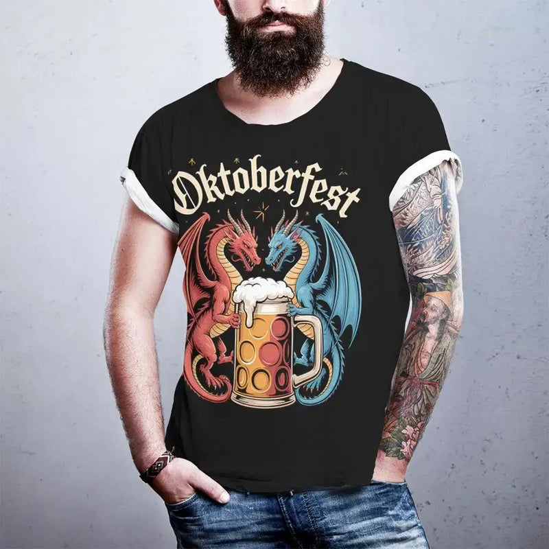 T-shirt med dragemotiv – DrachenProst Oktoberfest 2025