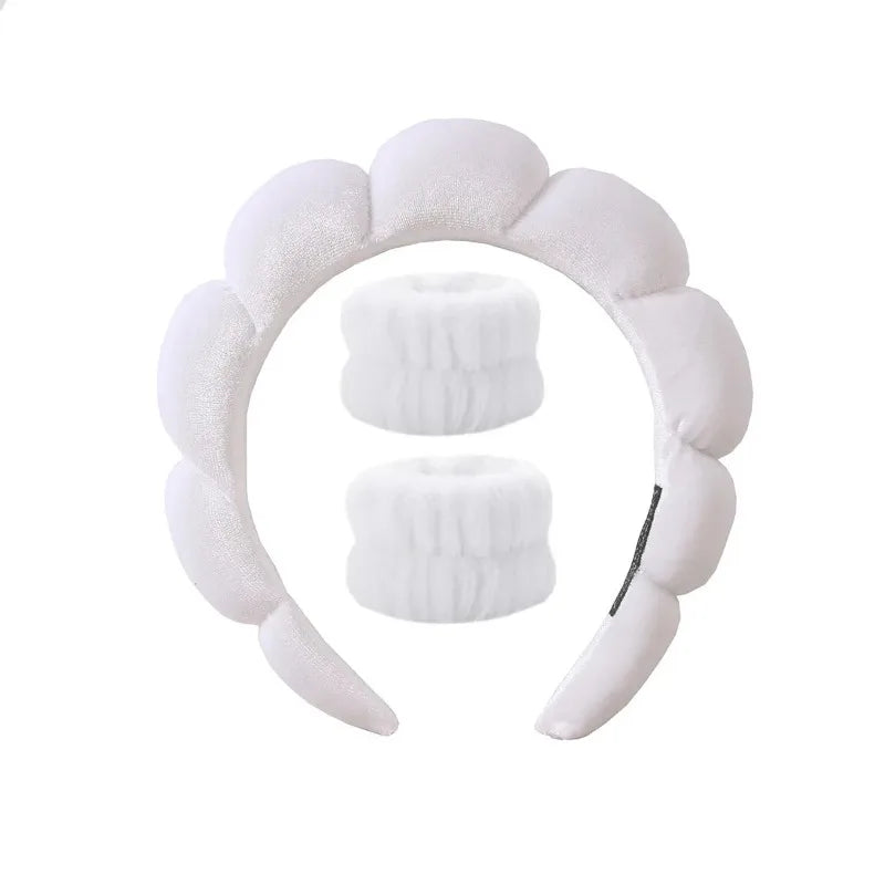 Plüsch Spa Kopfband & Handgelenkband Set - Fluffiea