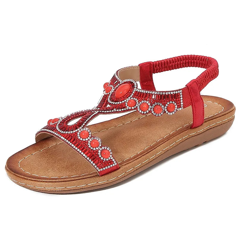 Modische Damen Sandalen mit Strass und Glitzer – Sommerschuhe für Party & Freizeit
