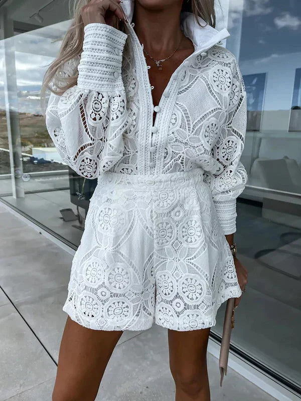 Two-piece lace set for women for summer – Mira