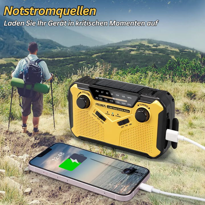 Multifunktionales Notfallradio mit Ladeoptionen - SafeSignal