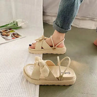 Espadrillesandaler med snøring - Sienna