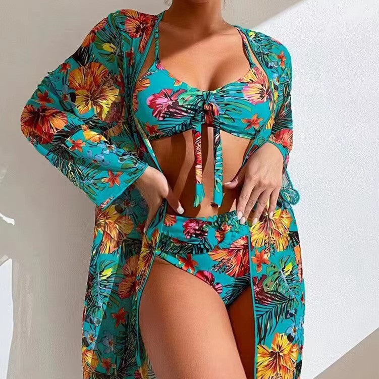 Bikinisæt med høj talje og cover-up – Amira