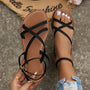Stilvolle Ledersandalen mit zarten Riemchen – Mirella