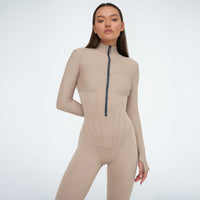 Comfortable Catsuit with Zipper - Luna