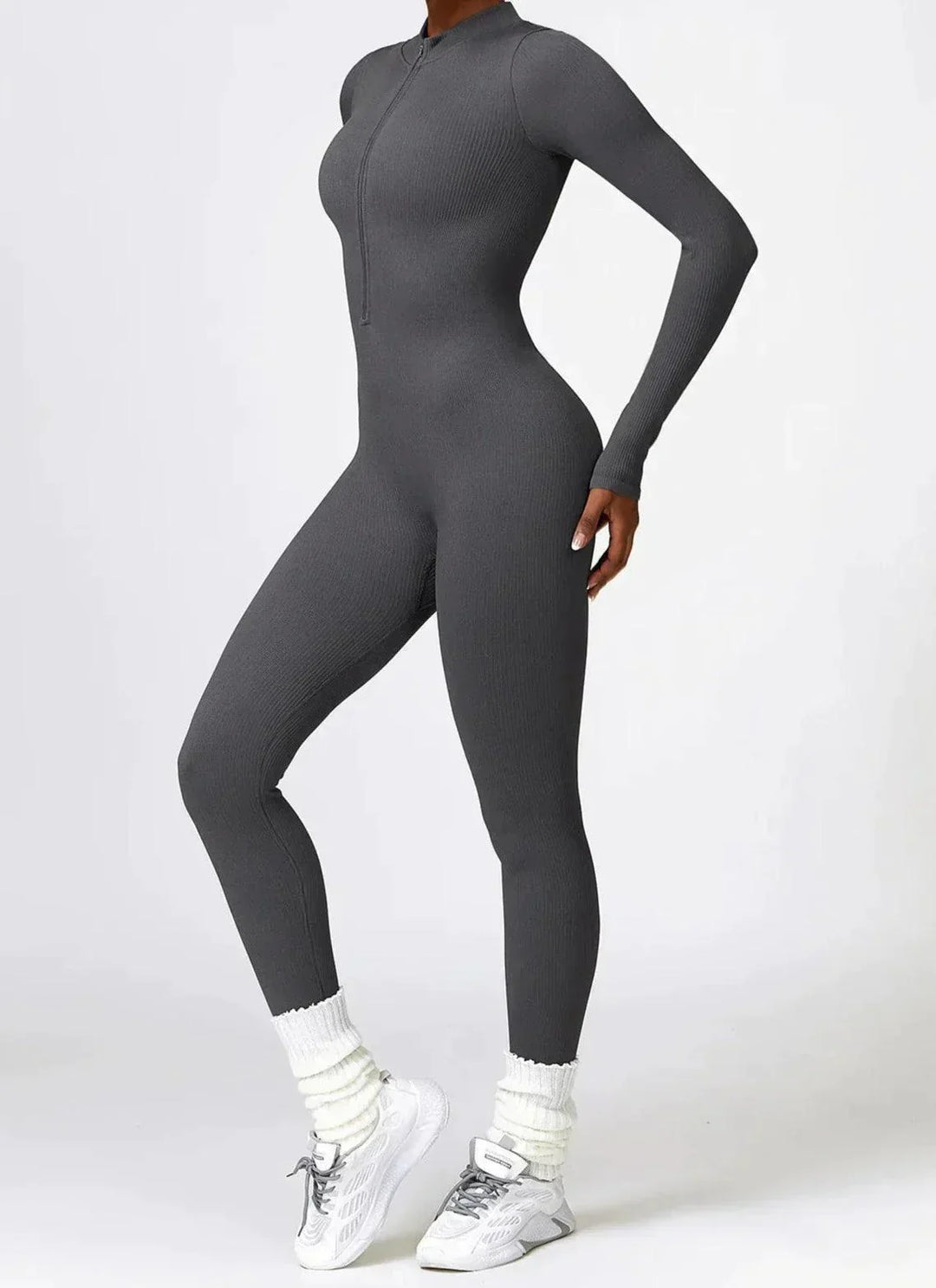 Luxurious full-body romper with long sleeves - Lisa