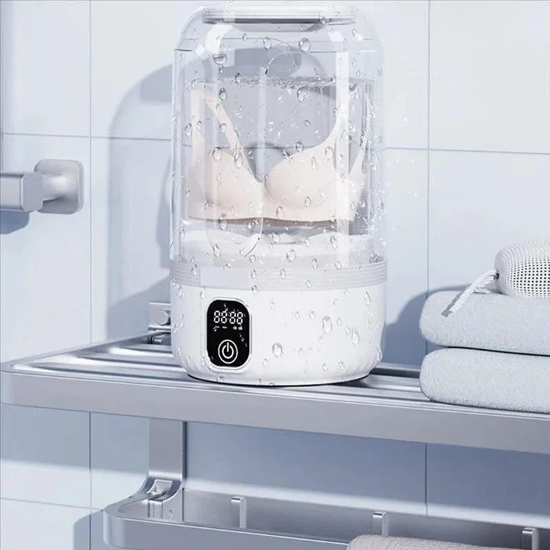 Tragbare Mini-Waschmaschine mit LED-Display für Reisen und kleine Kleidungsstücke