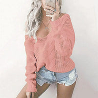 Women's Oversize Knit Sweater with Long Sleeves – Thalia