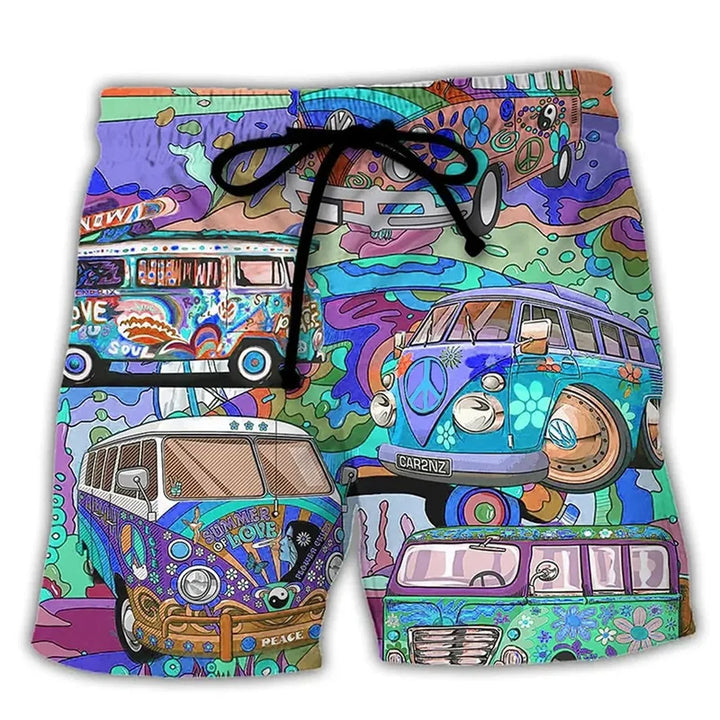 Men's Swim Shorts with Graffiti Print – NovaBay