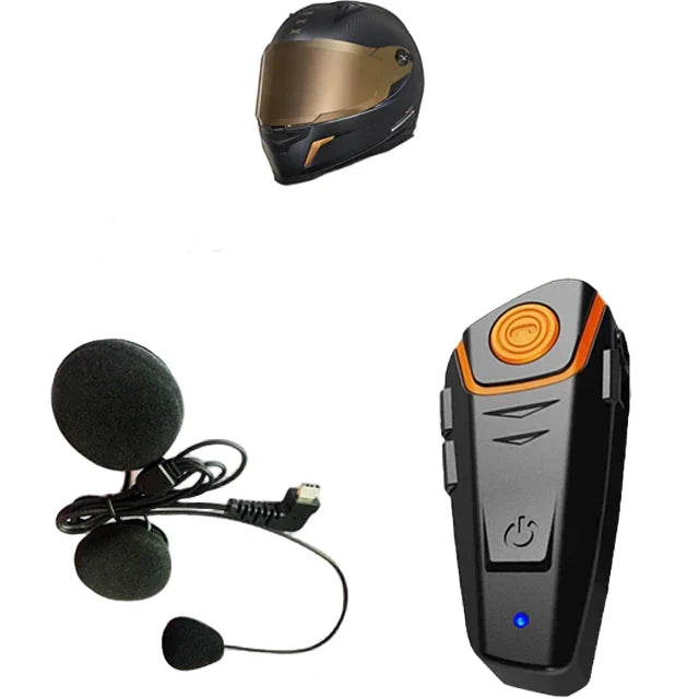 Vandtæt Bluetooth motorcykel-intercom med FM og 1000 m rækkevidde – RoadLink