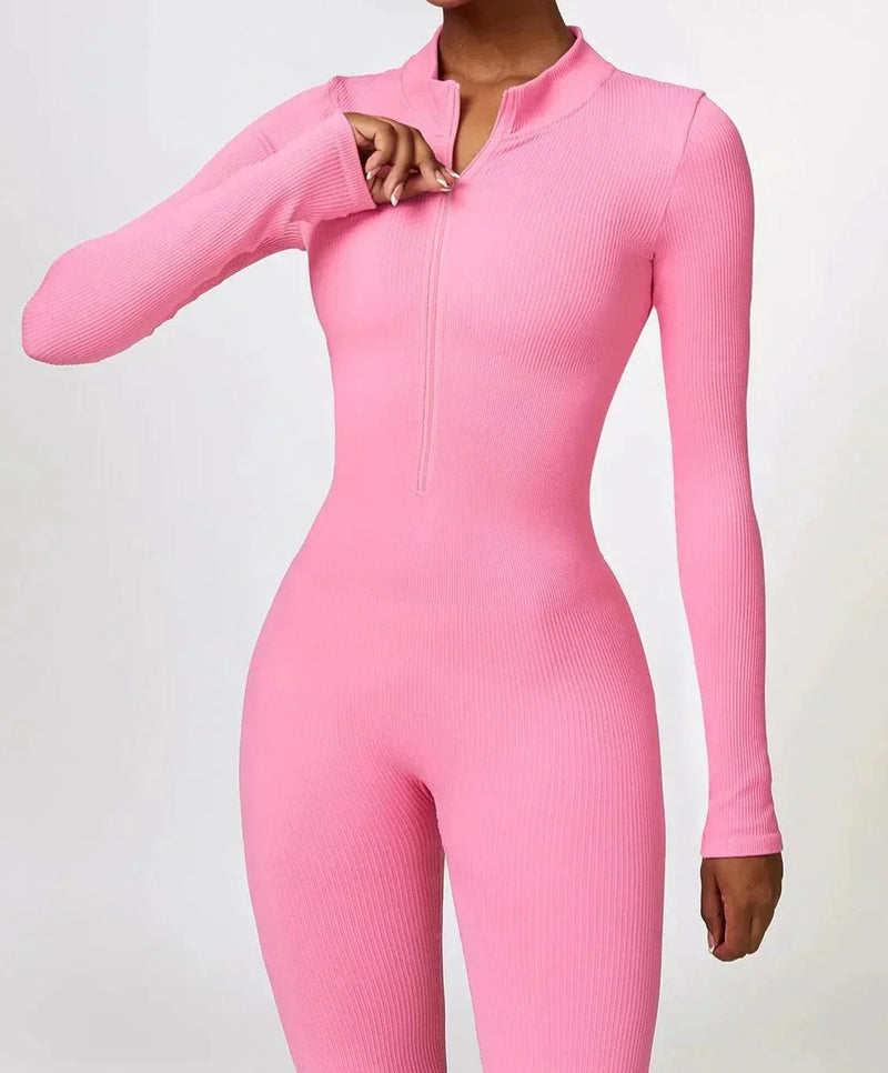 Luxurious full-body romper with long sleeves - Lisa