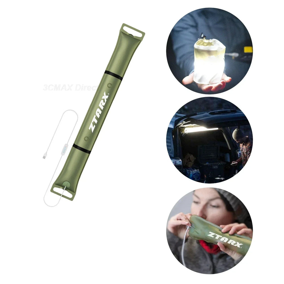 Oppblåsbar solcelle-LED-rørlampe – LumiGlow Pro