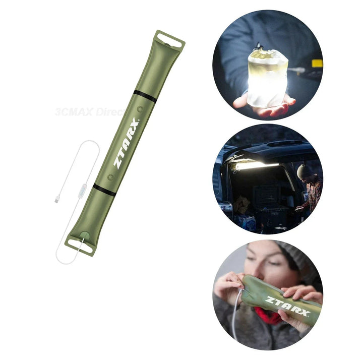 Oppblåsbar solcelle-LED-rørlampe – LumiGlow Pro