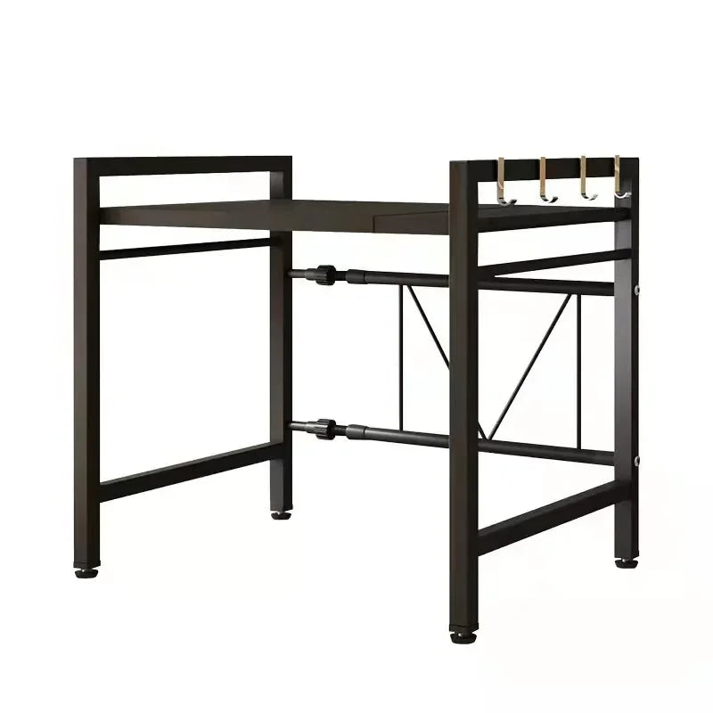 Kitchen shelf made of carbon steel with extendable double layer – Milo