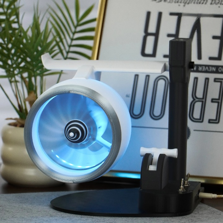 Turbojet-vifte-stil tåkehumidifier med RGB-belysning – AeroMist