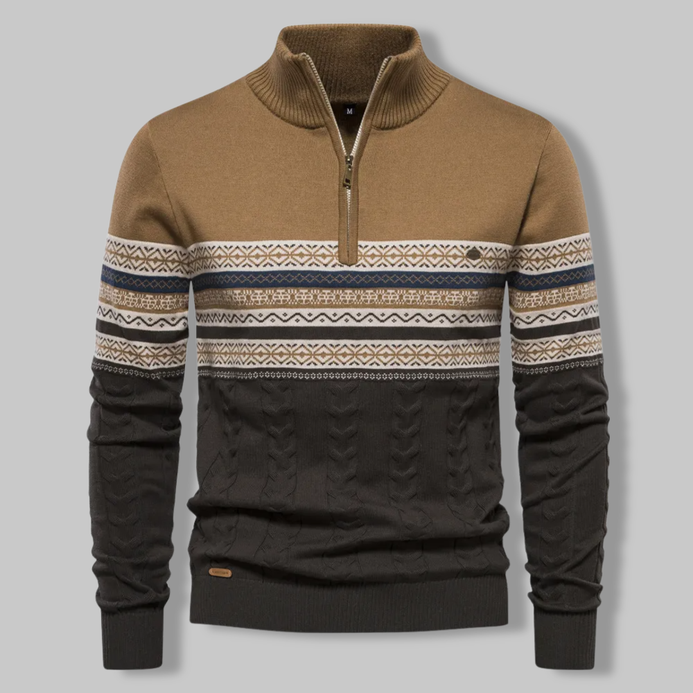Striped Zip Pullover - SummitZip