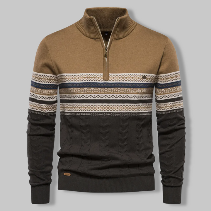 Striped Zip Pullover - SummitZip