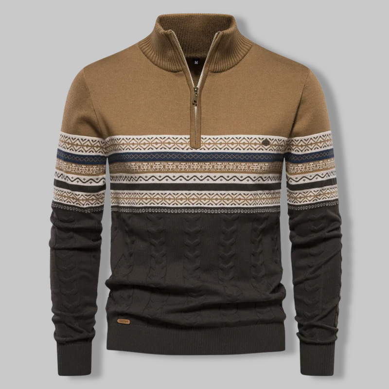 Striped Zip Pullover - SummitZip