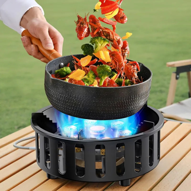 7-core portable camping gas stove with electronic ignition – Kael