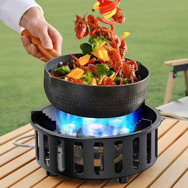 7-core portable camping gas stove with electronic ignition – Kael