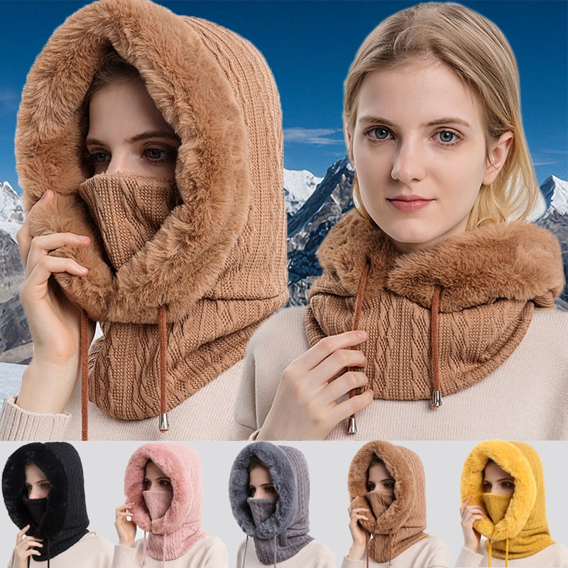 3-in-1 Winter Scarf and Hat for Women - Isabella