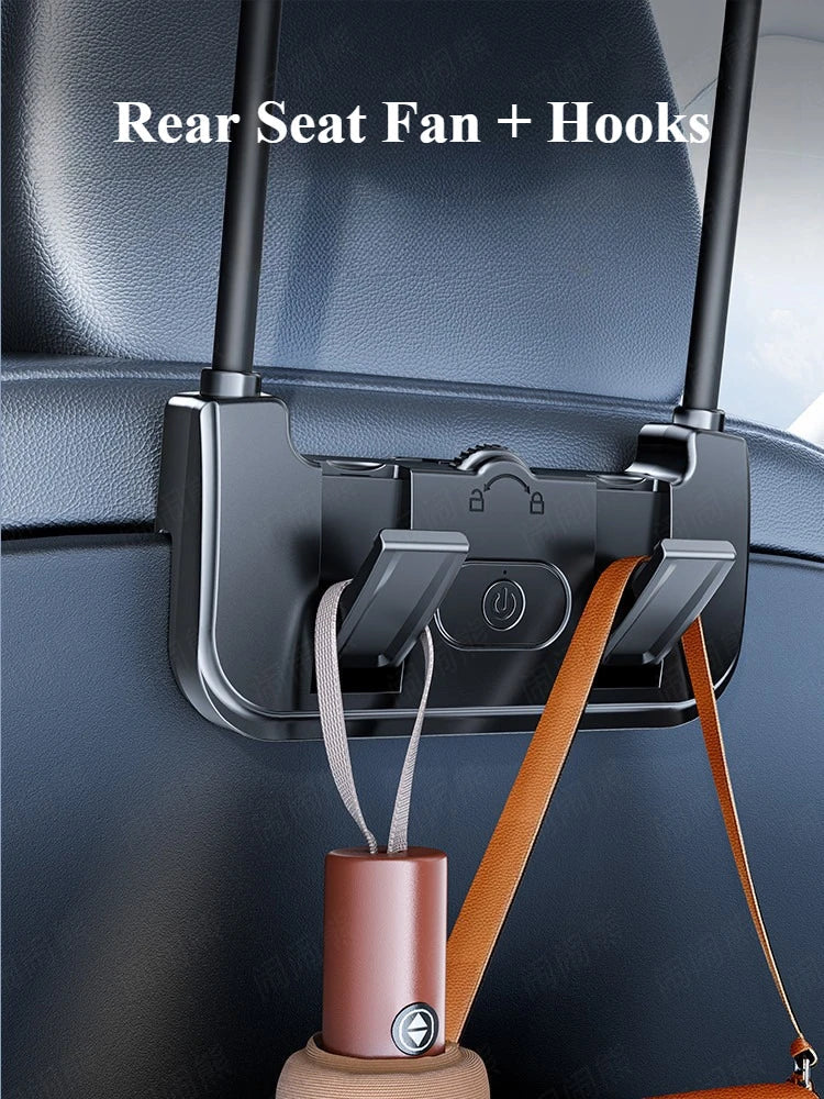Dual-Head Rear Table Fan – Eary – (USB-C Rechargeable)