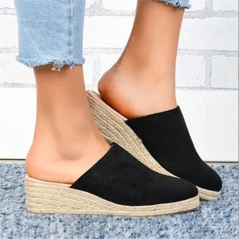 Retro chic kilehæl sandaler - Vera