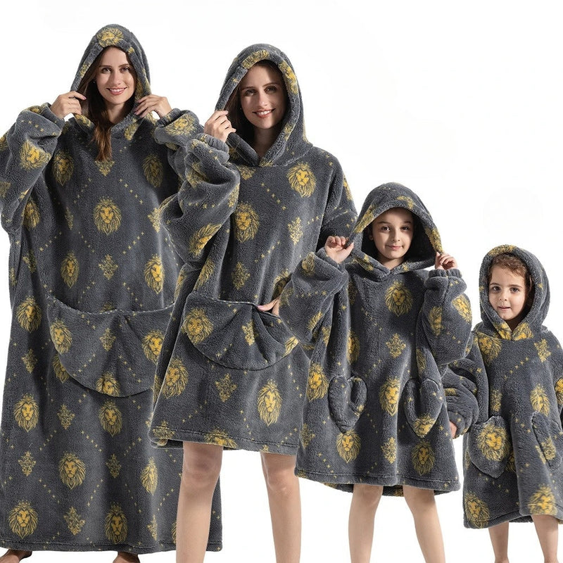 Kürbis Hoodie-Decke für Halloween Gemütlichkeit – SpookySnuggle