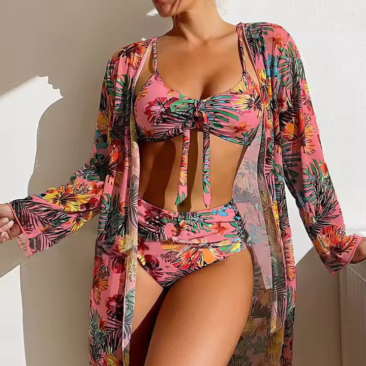 Bikinisæt med høj talje og cover-up – Amira