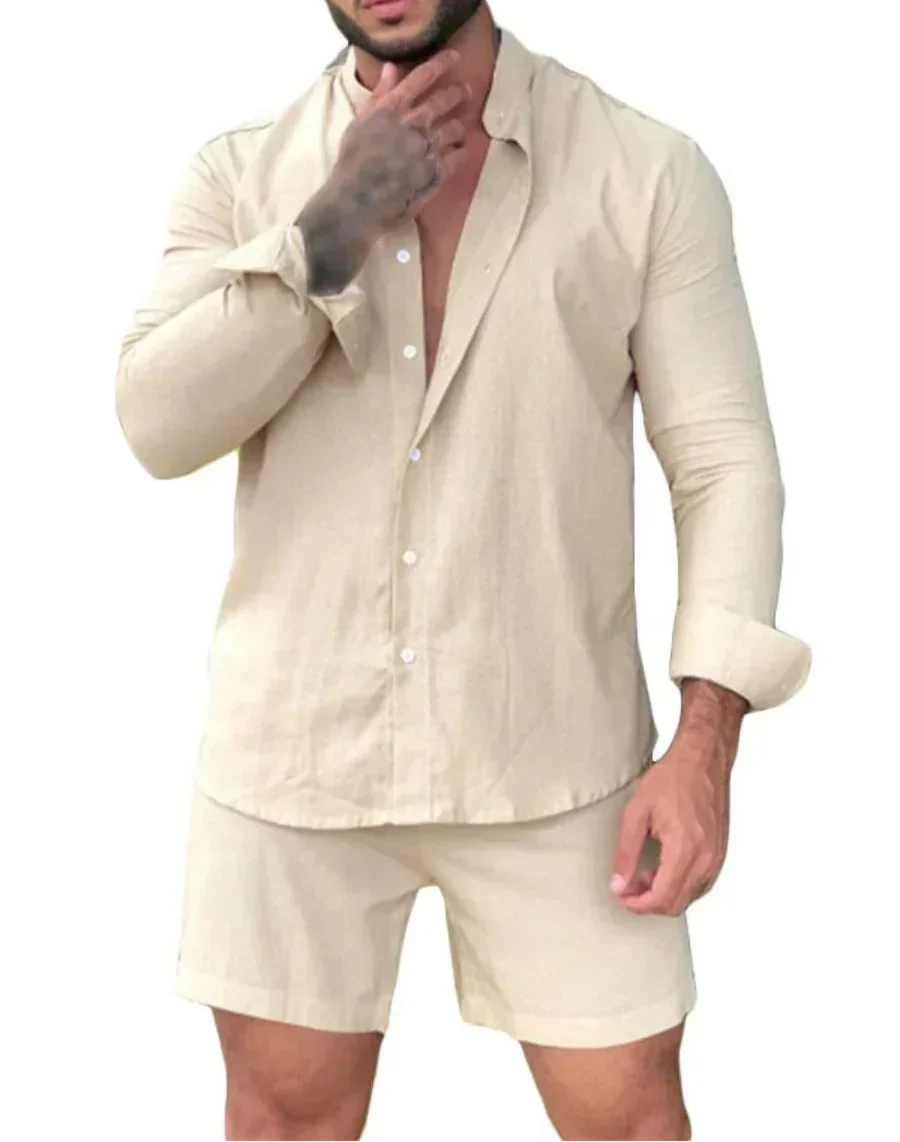 Luftiges & Stylisches 2-teiliges Sommer-Set mit Hemd & Shorts für Herren – Marlo
