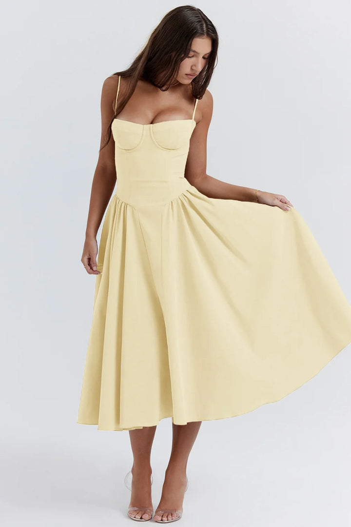 Summer dress with sweetheart neckline – Elvira