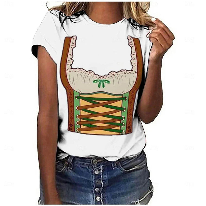 T-shirt i dirndl-look – DirndlShirt Oktoberfest 2025