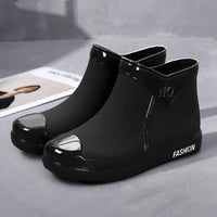 Women's waterproof rain boots with side zipper – Selis