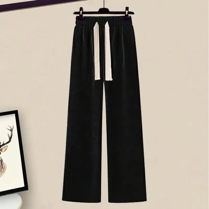 Women's Two-Piece Autumn Set with Knit Sweater and Wide Pants – Selina