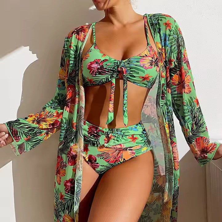 Bikinisæt med høj talje og cover-up – Amira