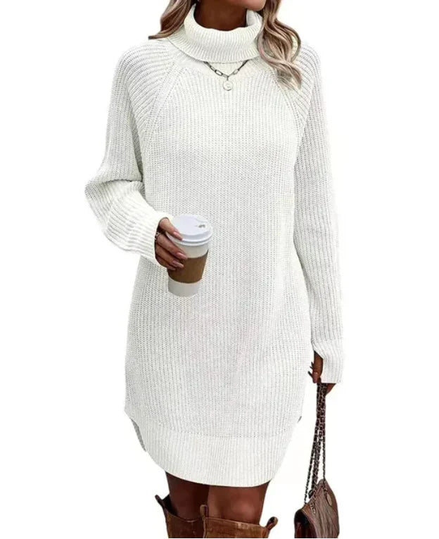 Autumn knitted dress with turtleneck – Maris