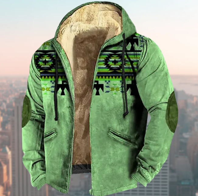 Stylish jacket with indigenous print – Liam