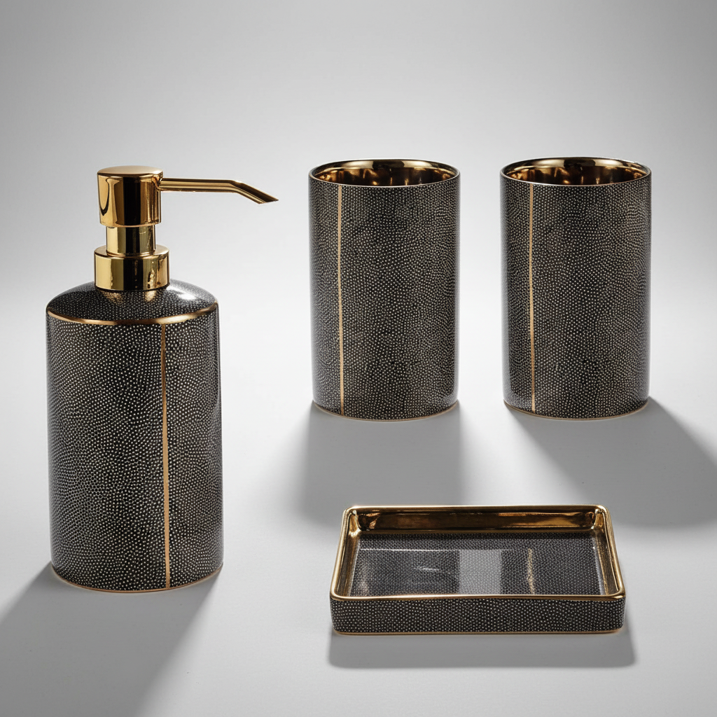 Schlankes Keramik Badezimmer Set - SereniBath